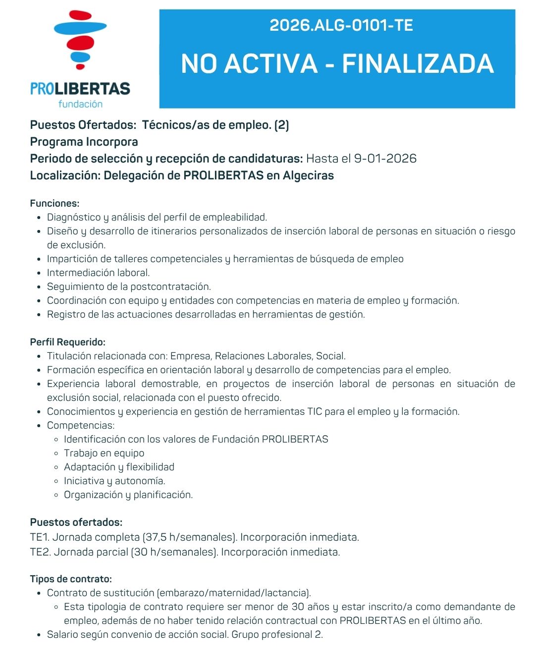 2026 OFERTAS DE EMPLEO